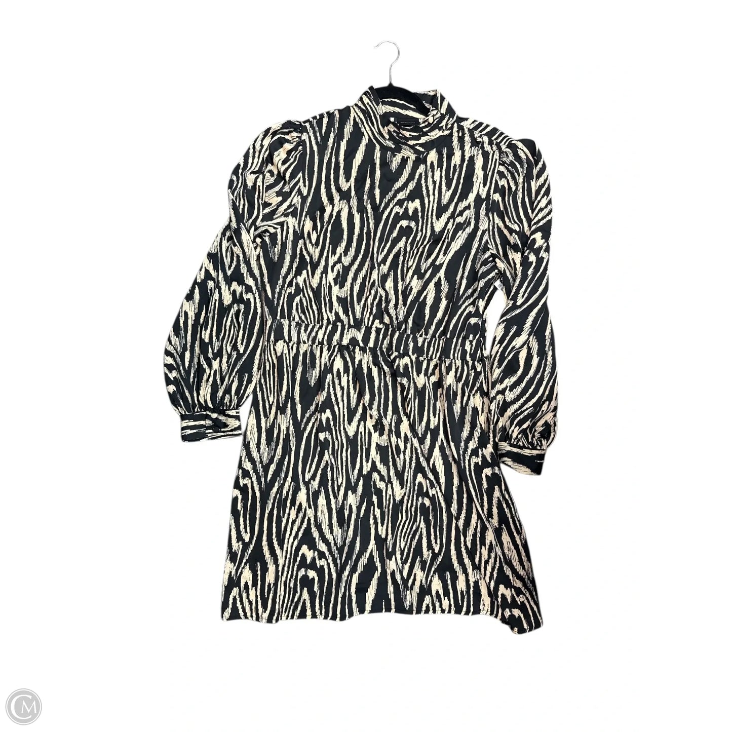 Dress Casual Midi By Who What Wear In Black & Cream, Size: 12