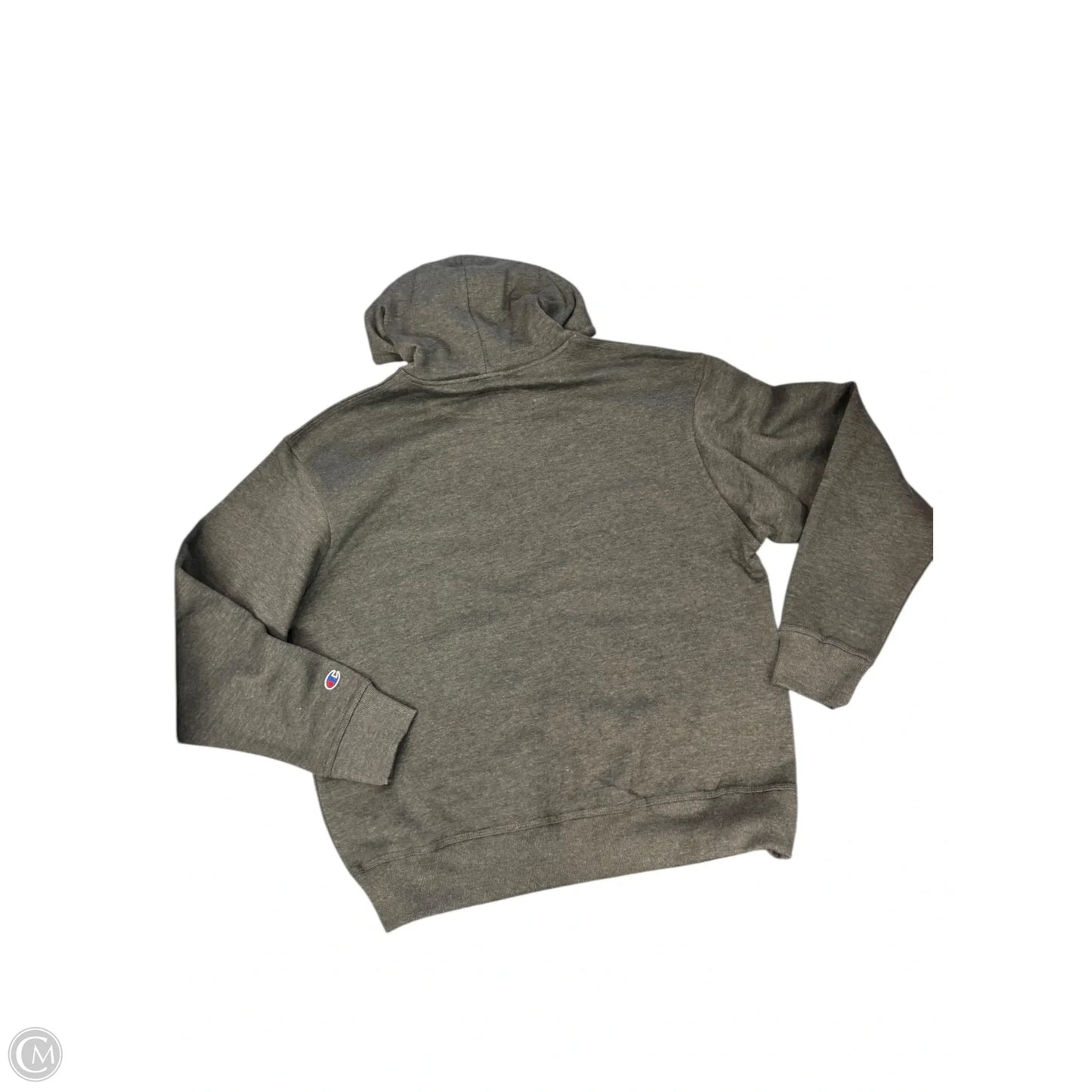 Sweatshirt Hoodie By Champion In Grey, Size: L