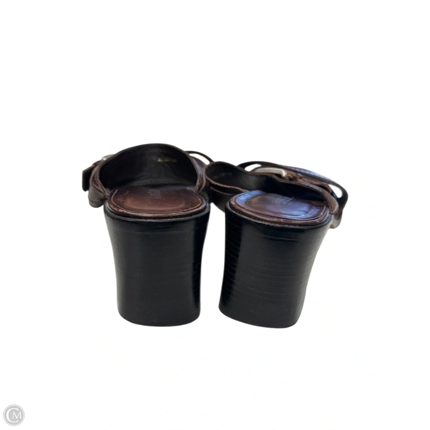 Sandals Heels Block By Ann Taylor In Brown, Size: 6.5