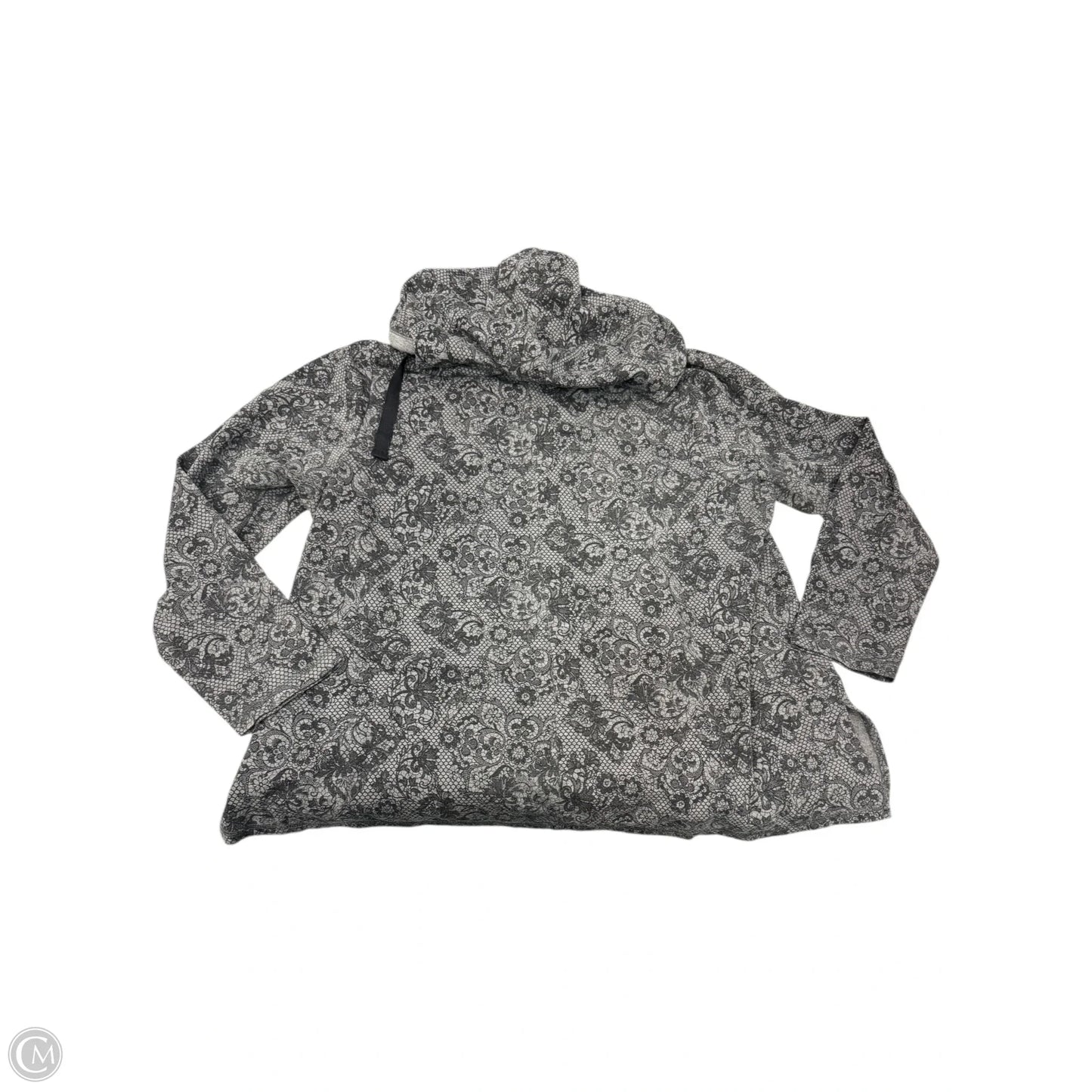 Sweatshirt Hoodie By Livi Active In Black & Grey, Size: 2x