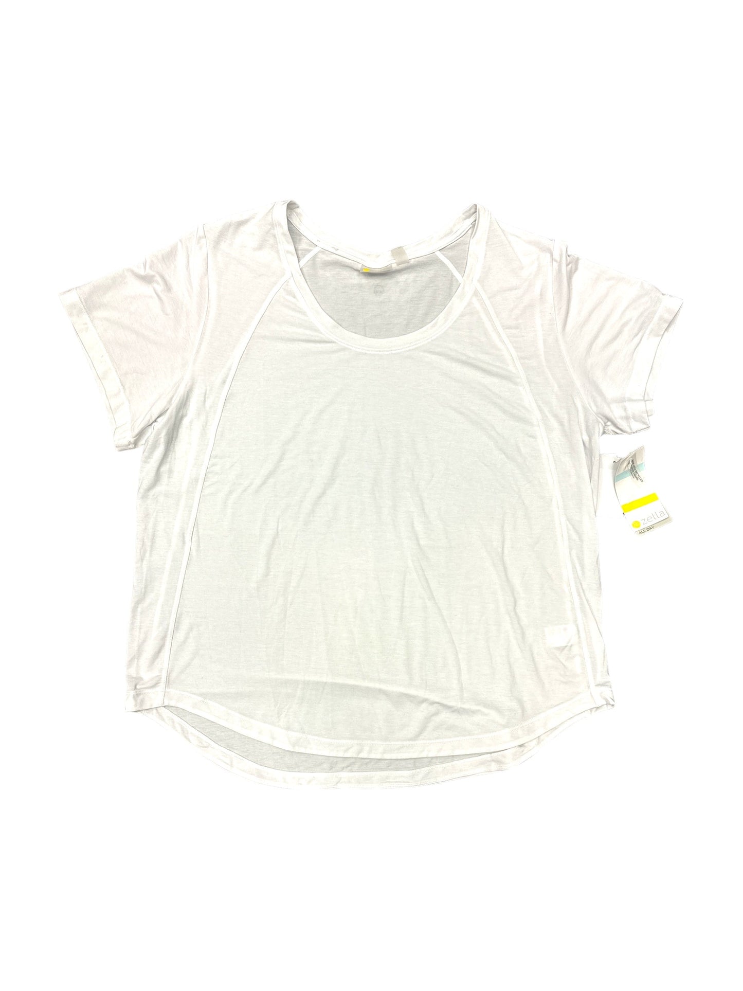 Athletic Top Short Sleeve By Zella In White, Size: 2x