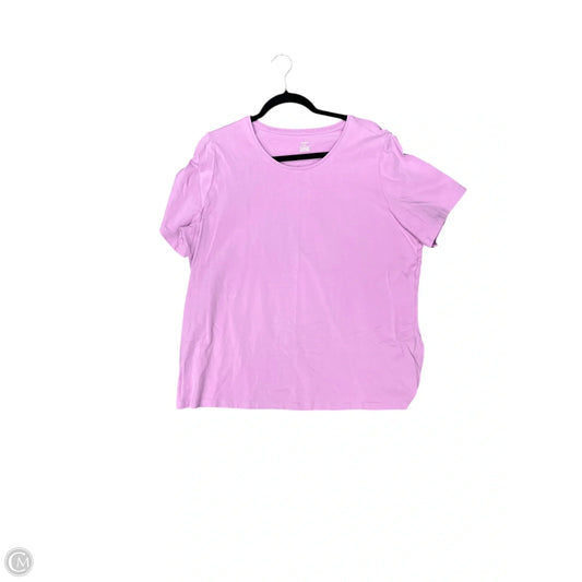 Top Short Sleeve By Cj Banks In Purple, Size: 1x