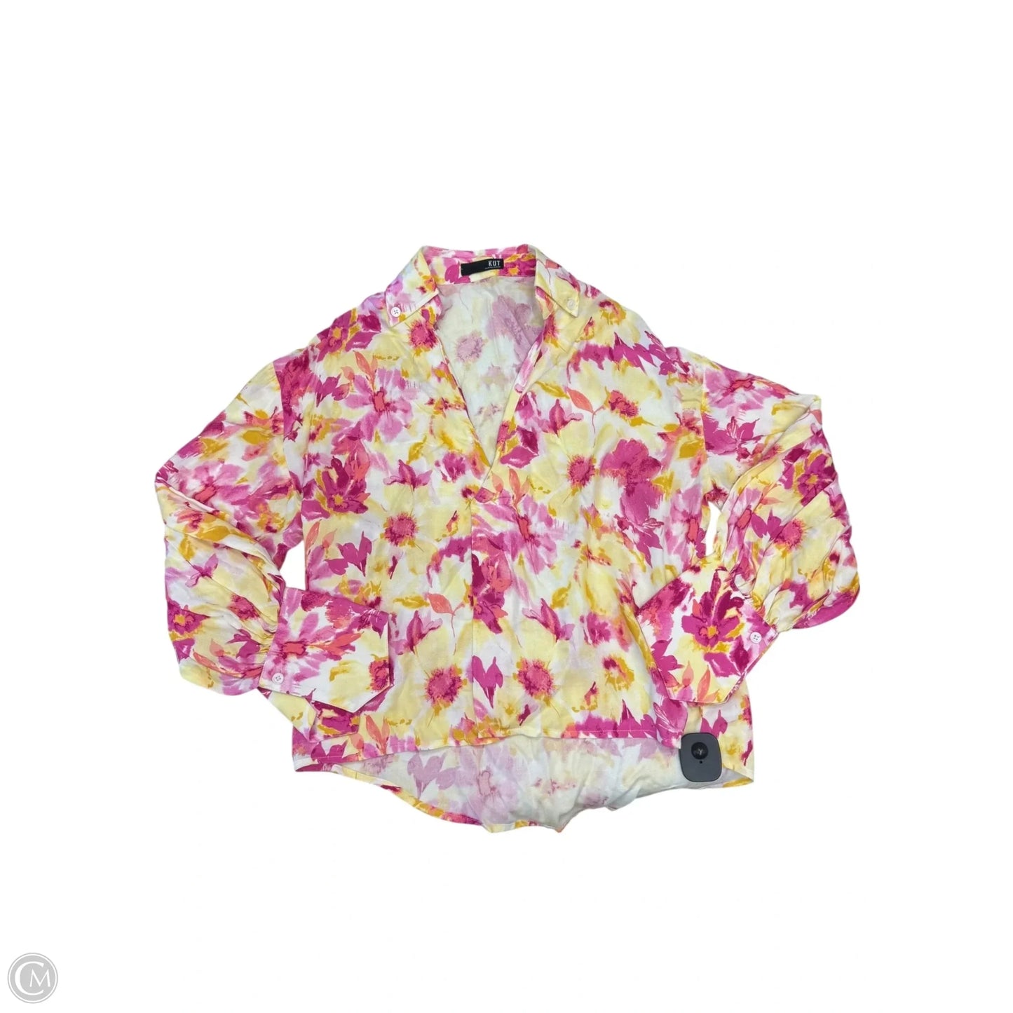 Top Long Sleeve By Kut In Multi-colored, Size: M