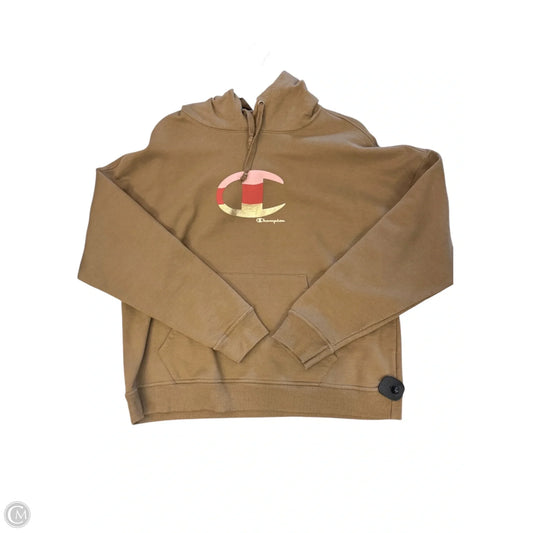 Sweatshirt Hoodie By Champion In Brown, Size: Xl