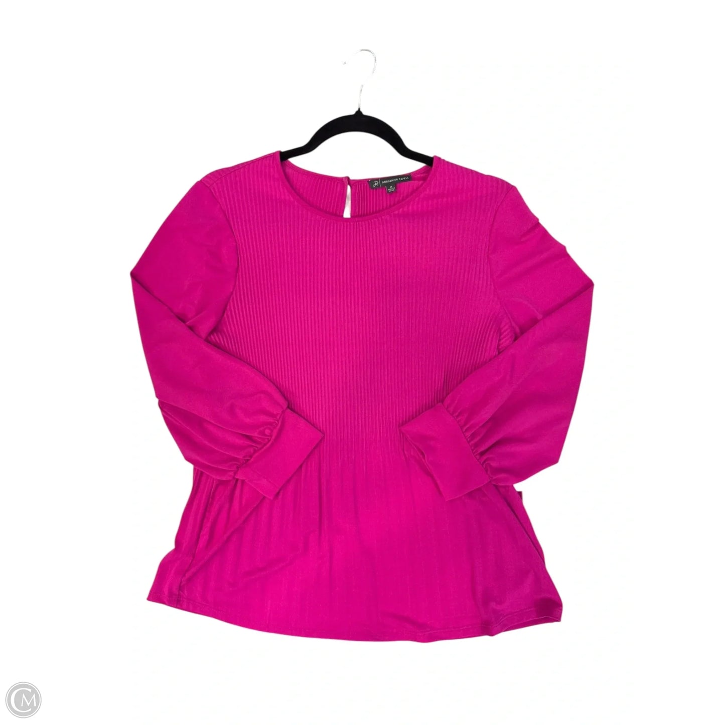 Top Long Sleeve By Adrianna Papell In Pink, Size: M