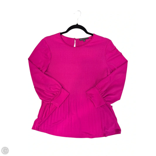 Top Long Sleeve By Adrianna Papell In Pink, Size: M