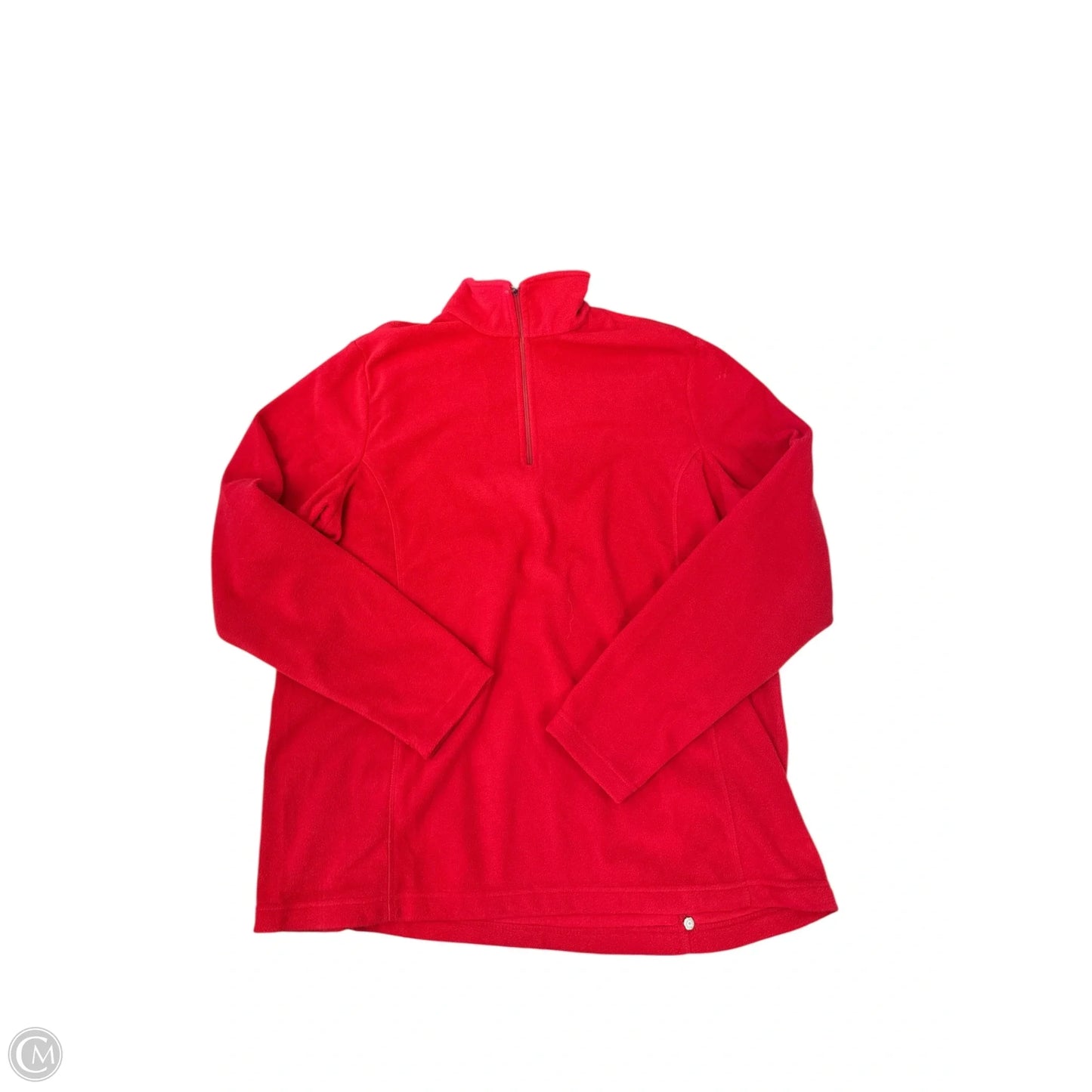 Sweatshirt Collar By Lands End In Red, Size: L