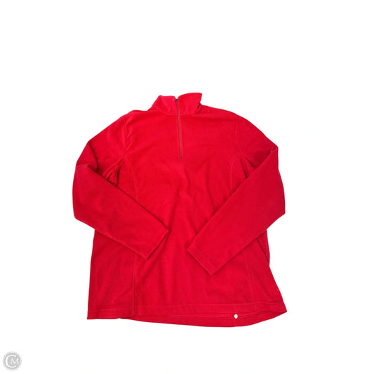 Sweatshirt Collar By Lands End In Red, Size: L
