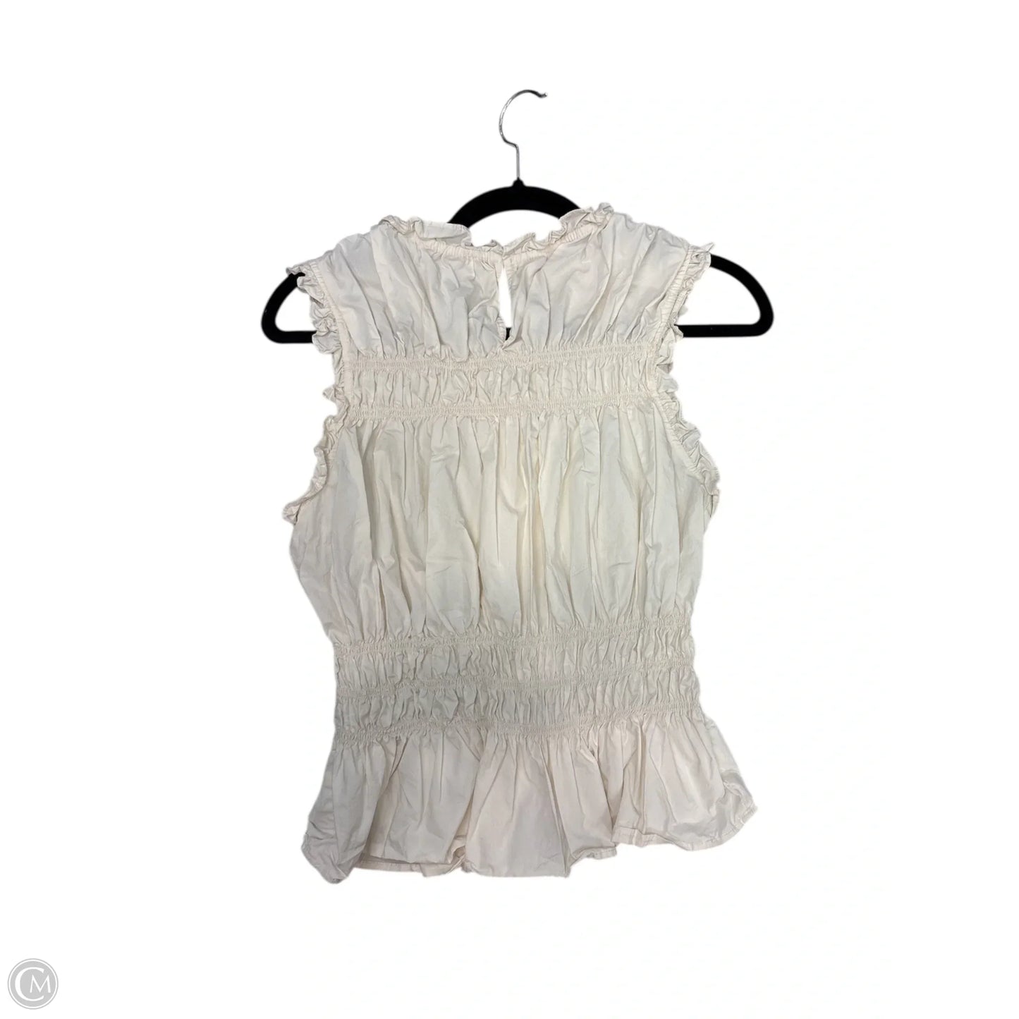 Top Sleeveless By Skies Are Blue In Cream, Size: L