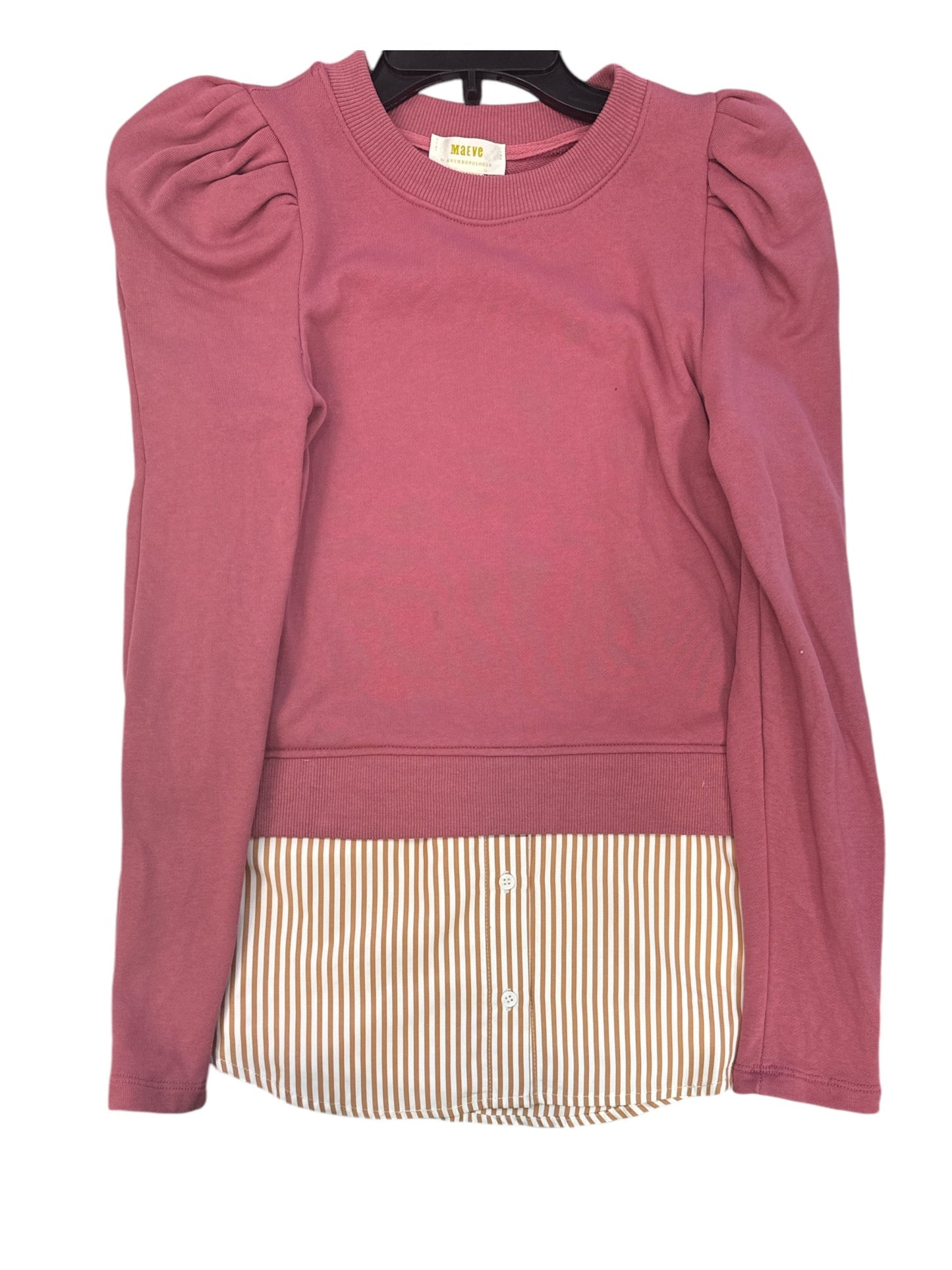 Top Long Sleeve By Maeve In Pink, Size: Xxs