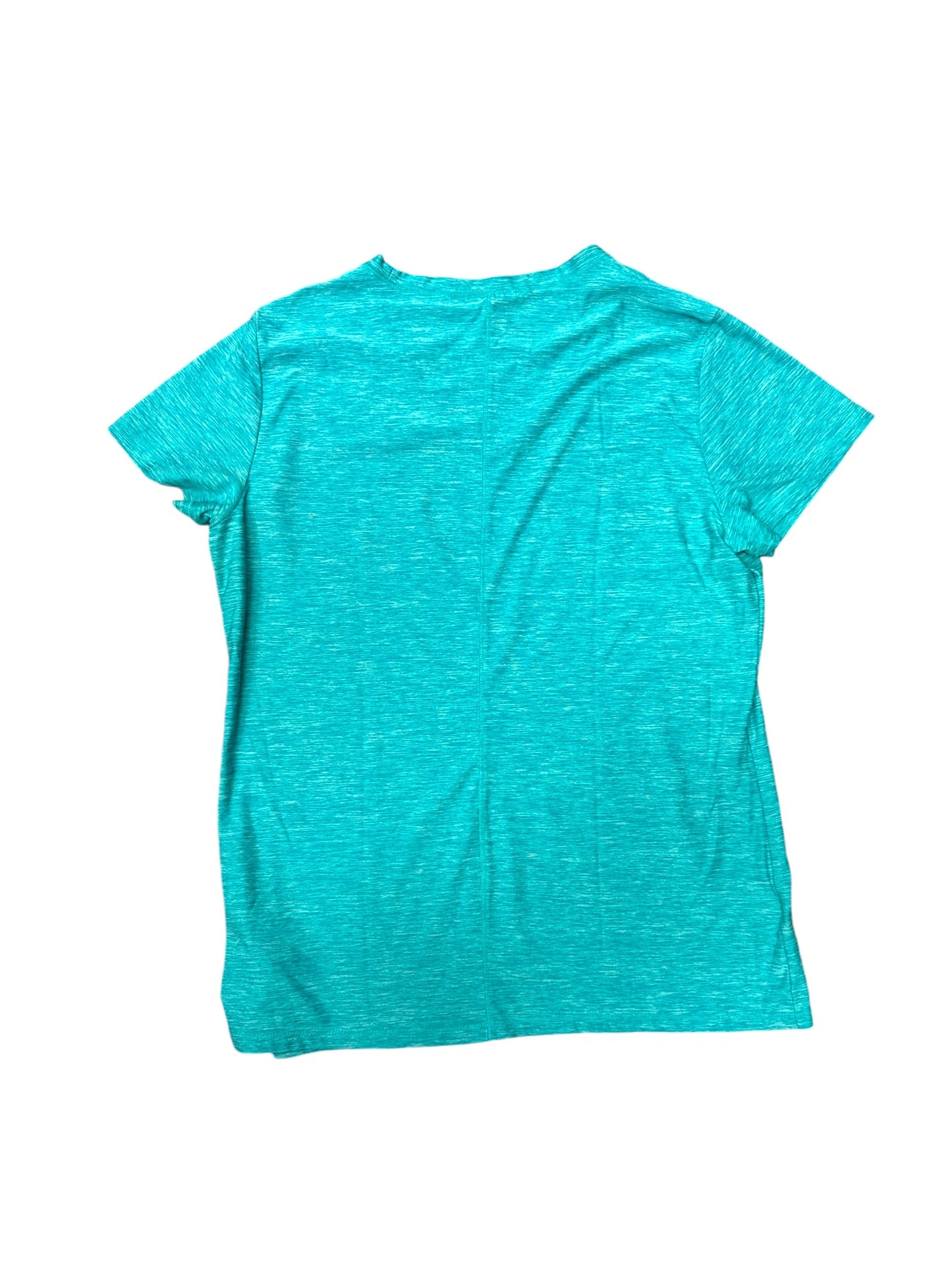 Athletic Top Short Sleeve By Eddie Bauer In Teal, Size: L