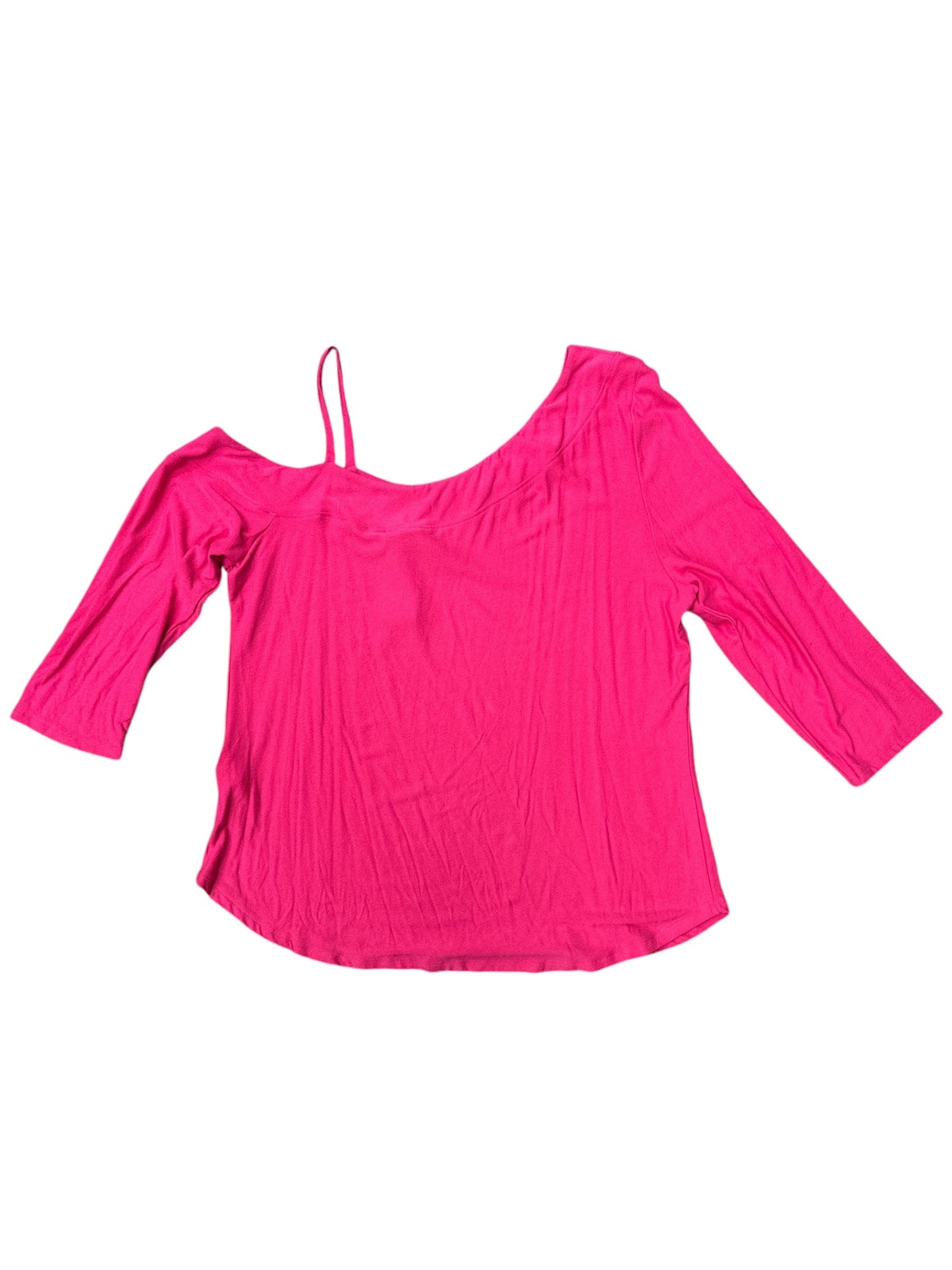 Top 3/4 Sleeve By New York And Co In Pink, Size: Xl