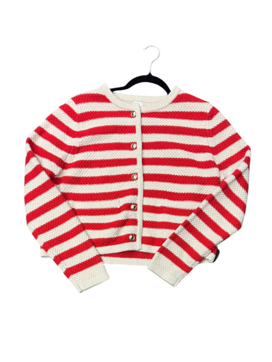 Cardigan By A New Day In Red & White, Size: M