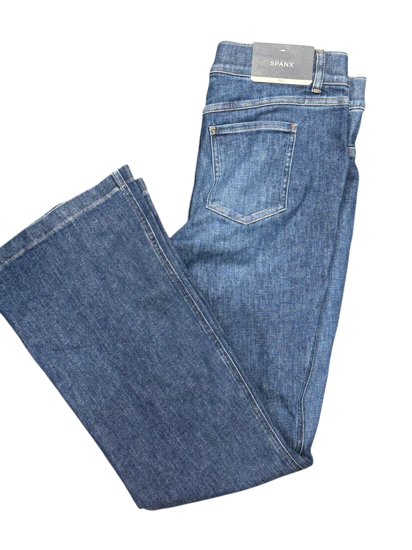 Jeans Flared By Spanx In Blue Denim, Size: 18