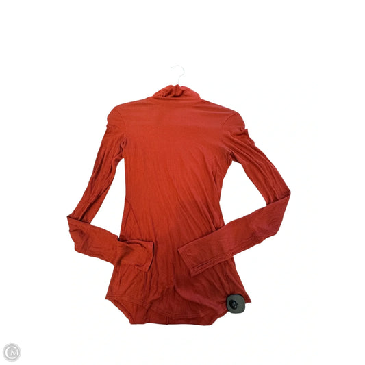Athletic Top Long Sleeve Collar By Lululemon In Red, Size: Xs