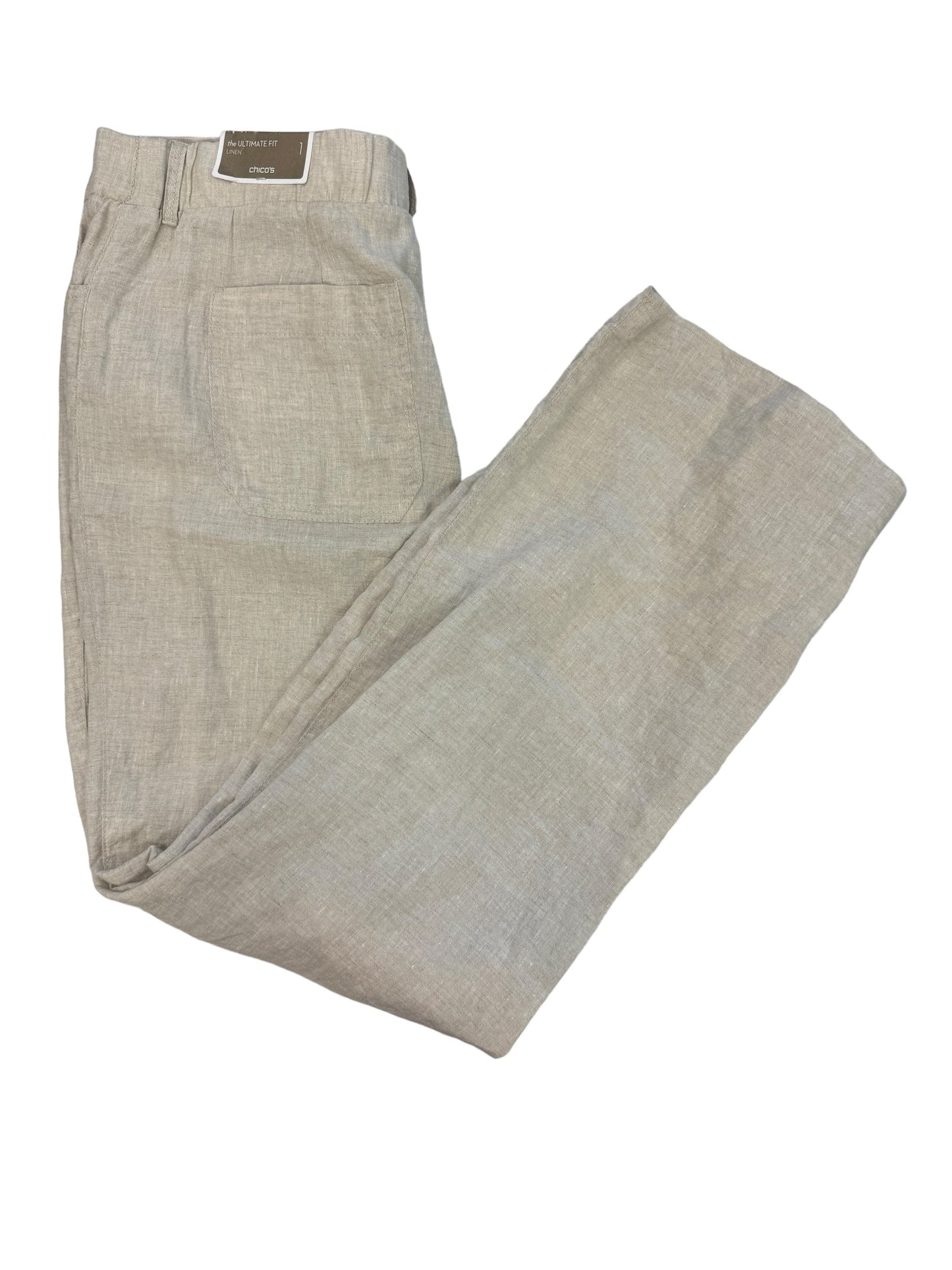 Tan Pants Linen Chicos, Size 6