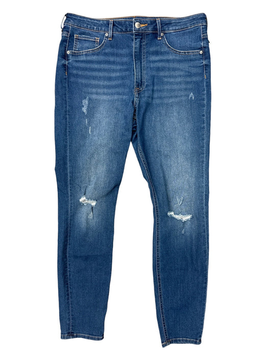 Jeans Skinny By H&m In Blue Denim, Size: 12