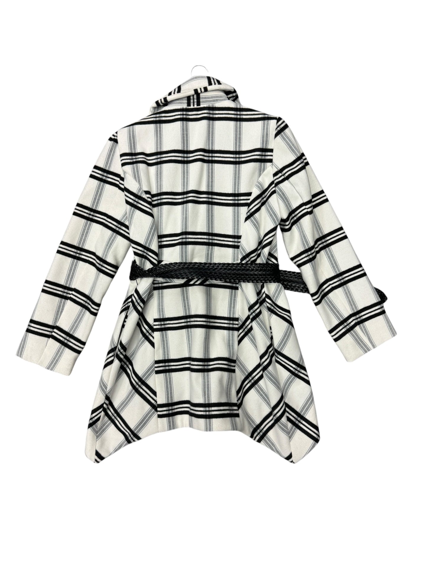 Jacket Fleece By Ab Studio In Black & White, Size: L