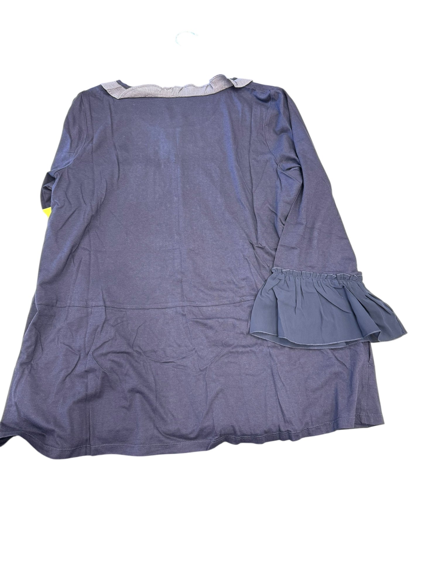 Blouse Long Sleeve By Logo In Purple, Size: L