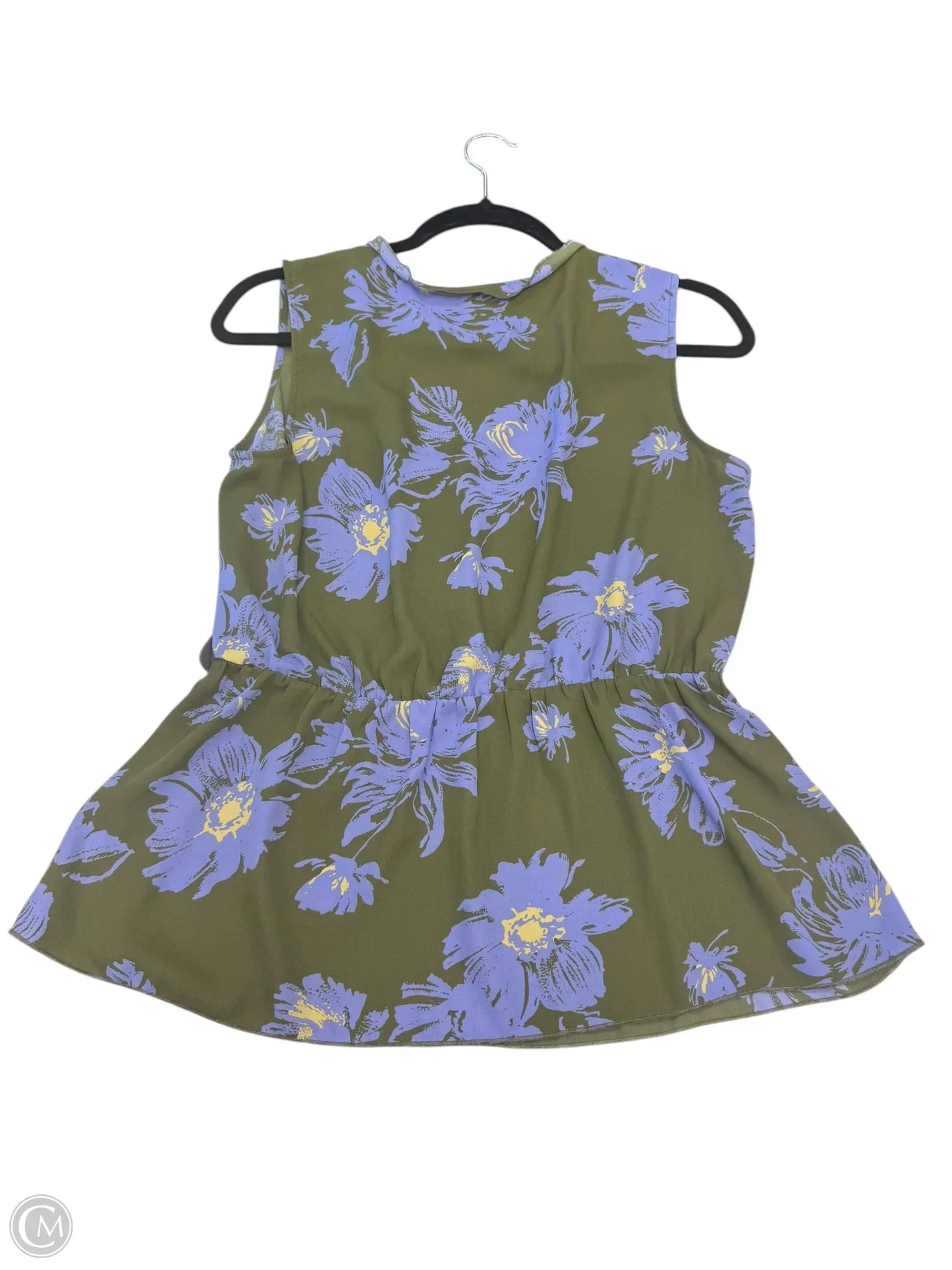 Top Sleeveless By Cabi In Green & Purple, Size: S