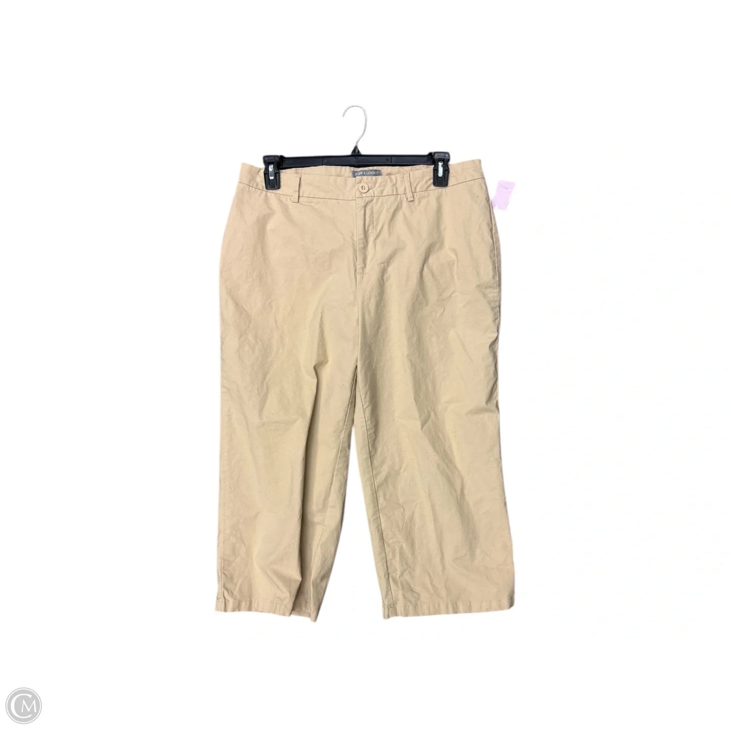 Capris By Jessica London In Tan, Size: 14
