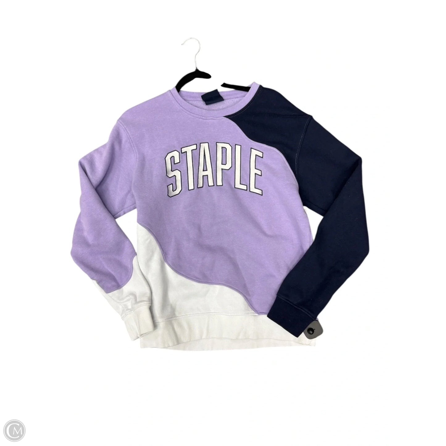 Sweatshirt Crewneck By Clothes Mentor In Blue & Purple, Size: M