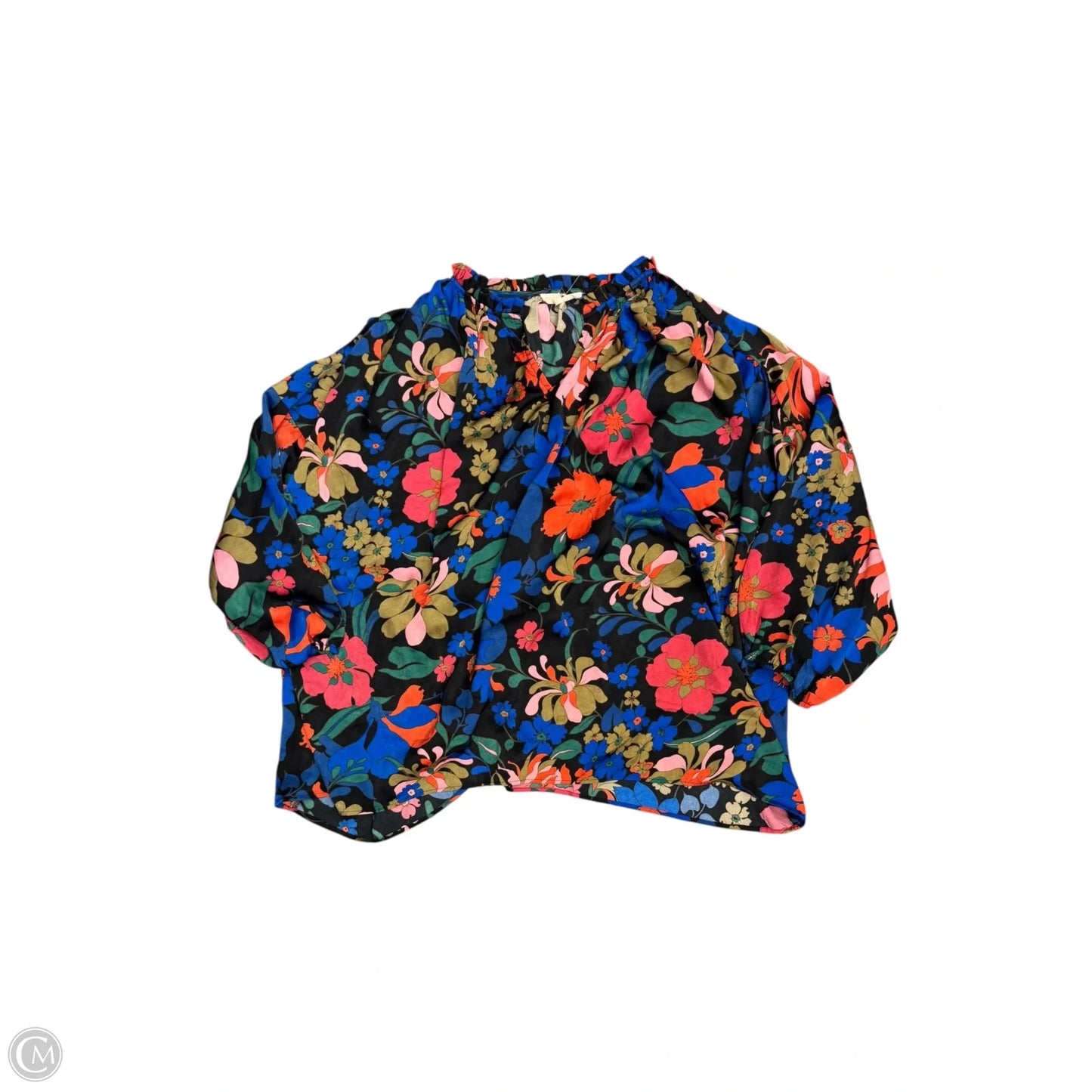 Blouse 3/4 Sleeve By Entro In Black, Size: 2x