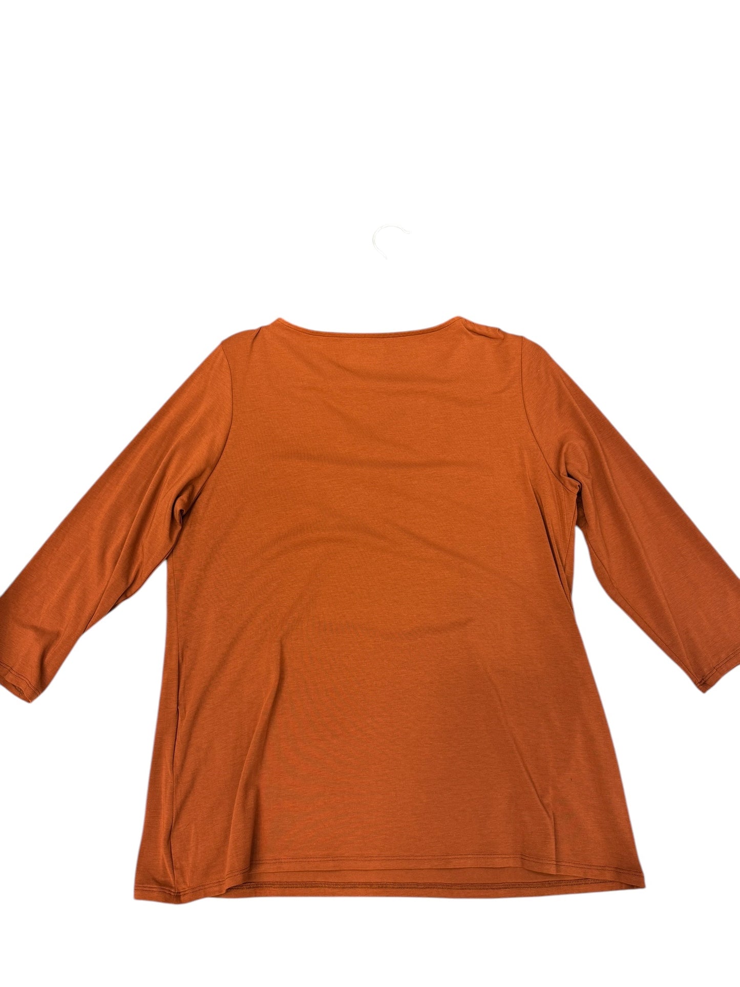 Top Long Sleeve By Chicos In Brown, Size: L