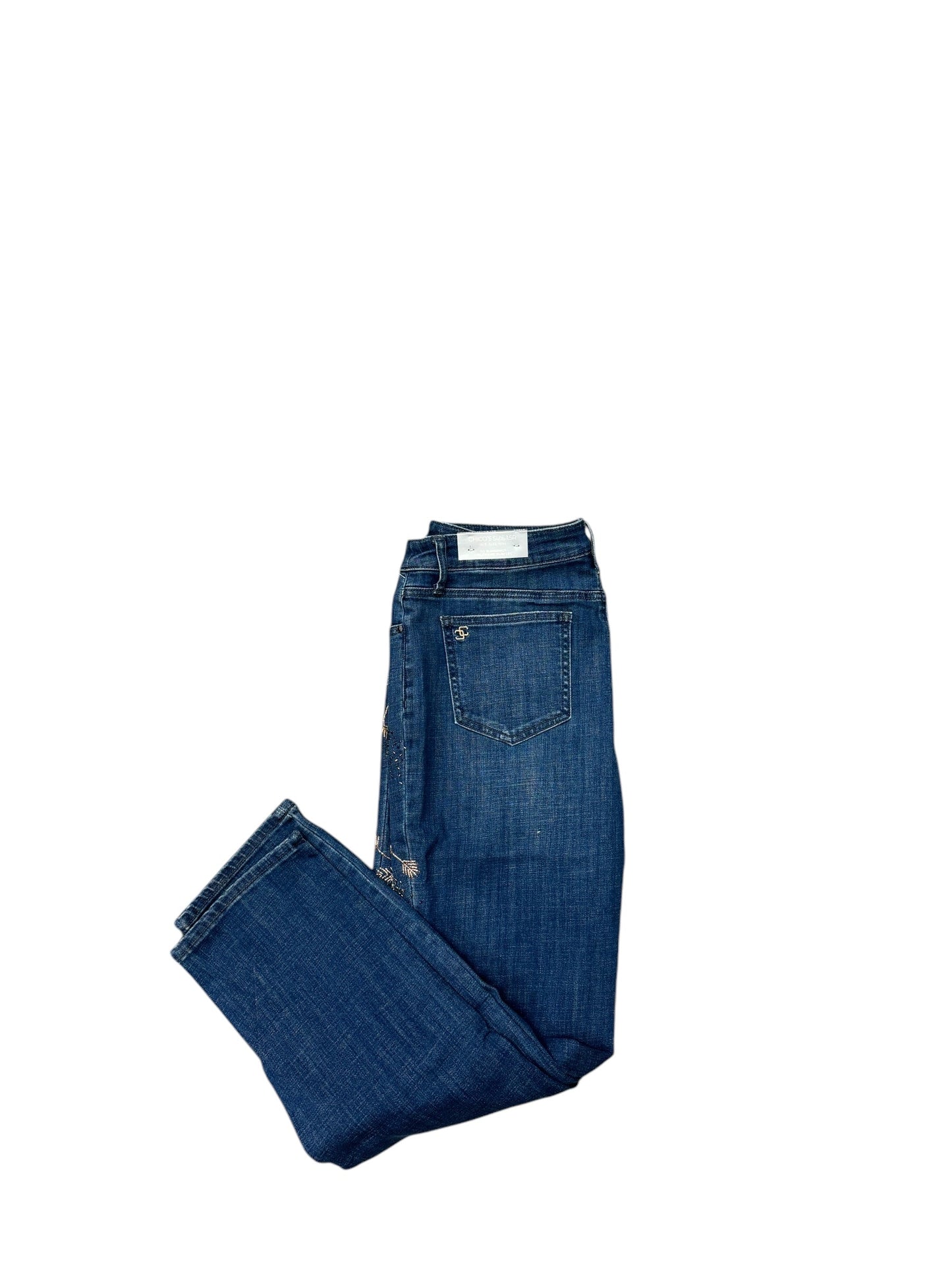 Jeans Cropped By Chicos In Blue Denim, Size: 10