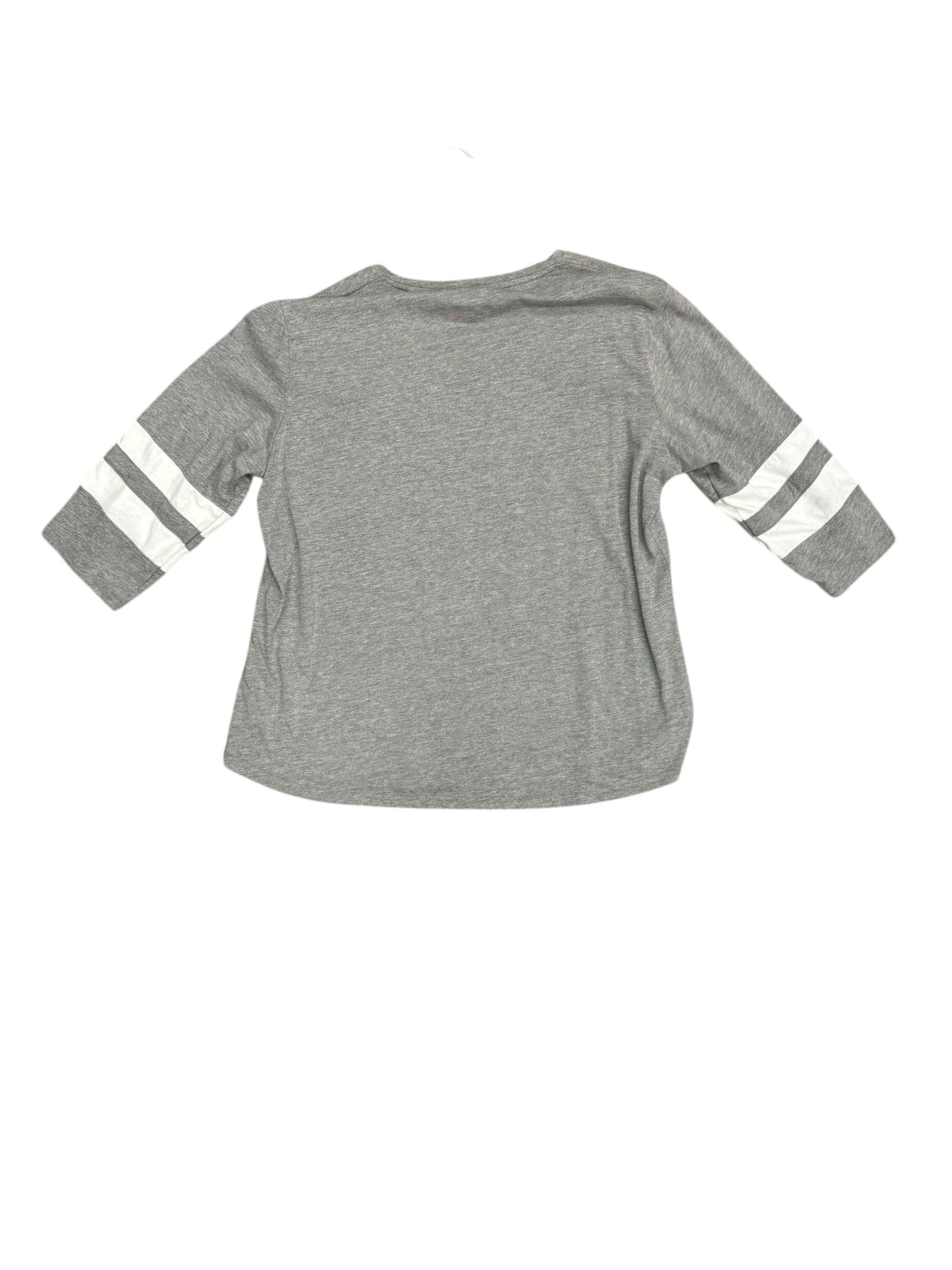 Top 3/4 Sleeve By Nfl In Grey, Size: 2x