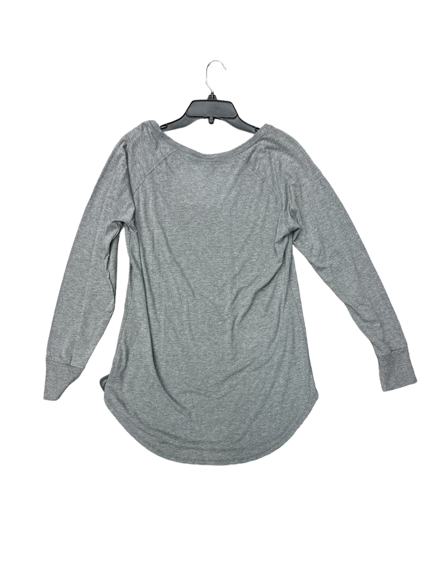 Grey Top Long Sleeve Clothes Mentor, Size L