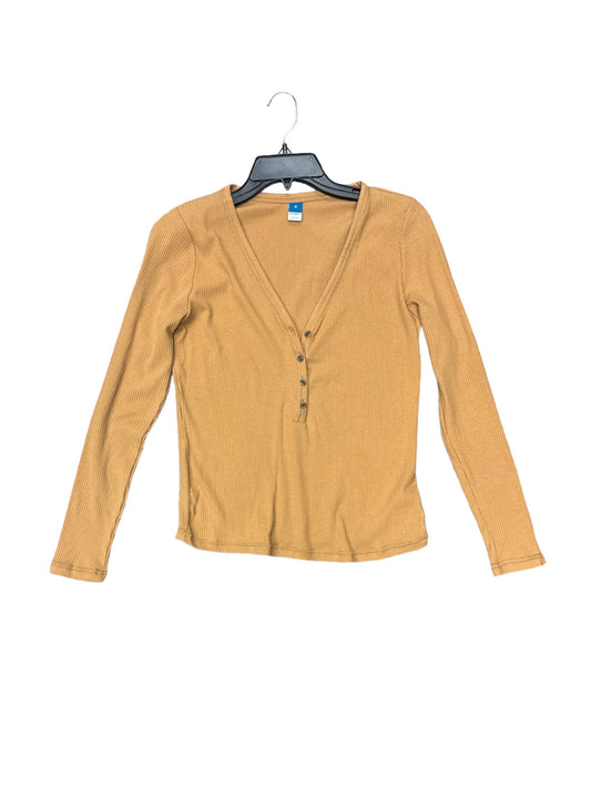 Top Long Sleeve By Old Navy In Tan, Size: M