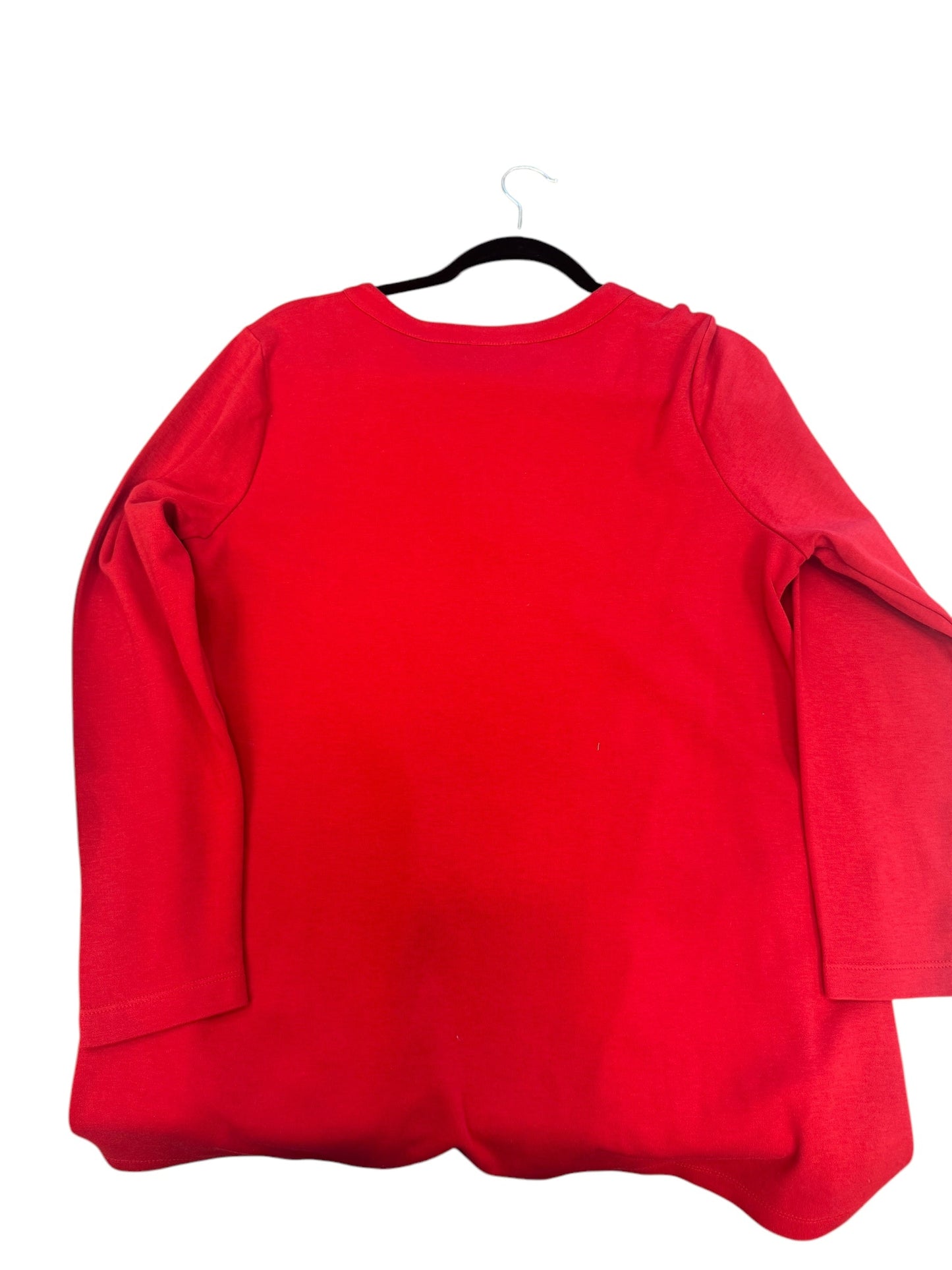 Top Long Sleeve By Chicos In Red, Size: L