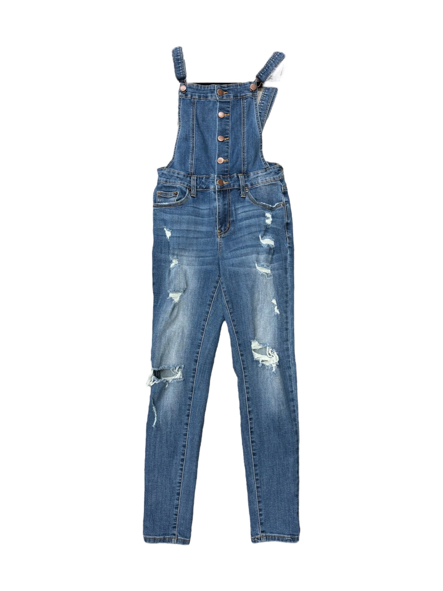 Overalls By Fashion Nova In Blue Denim, Size: 0