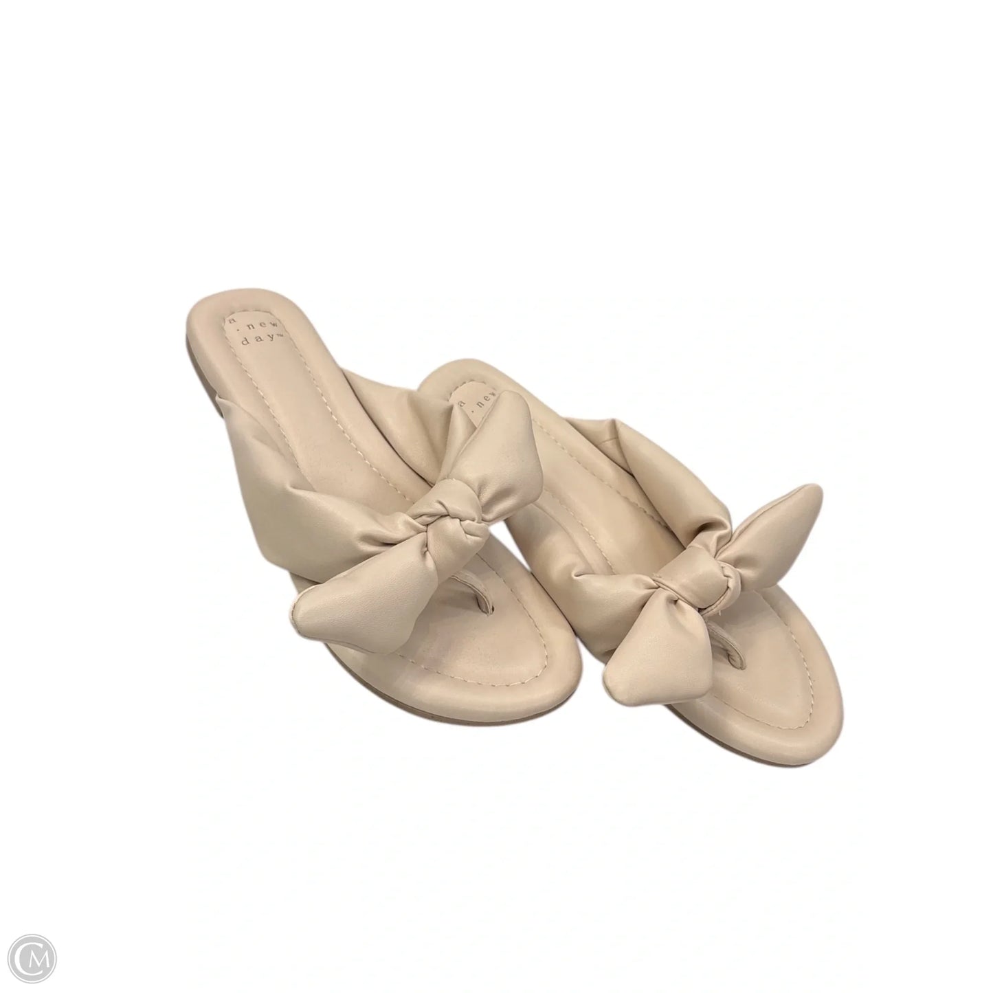 Sandals Flip Flops By A New Day In Tan, Size: 8