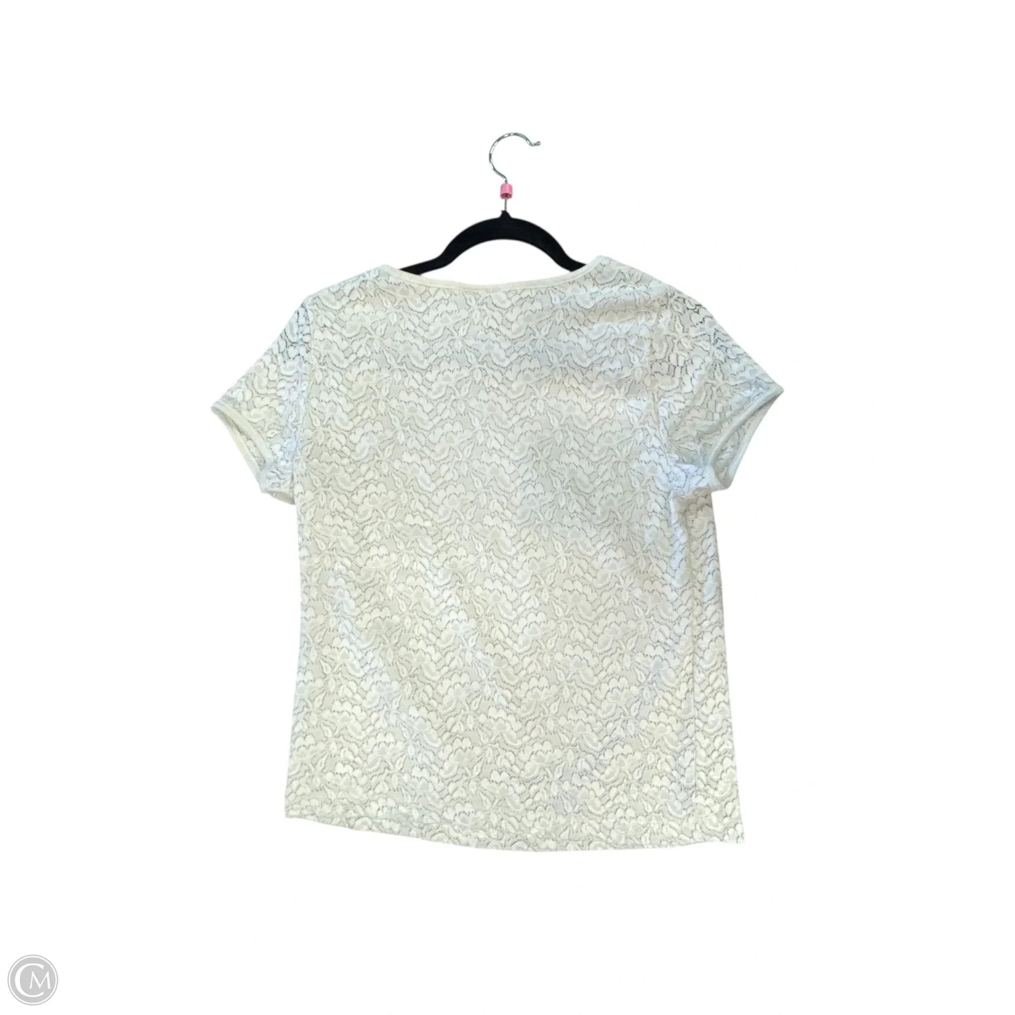 Top Short Sleeve By Charter Club In Cream, Size: Mp