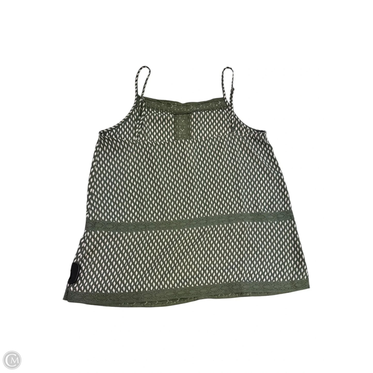 Top Sleeveless By Allison Joy In Green & White, Size: S