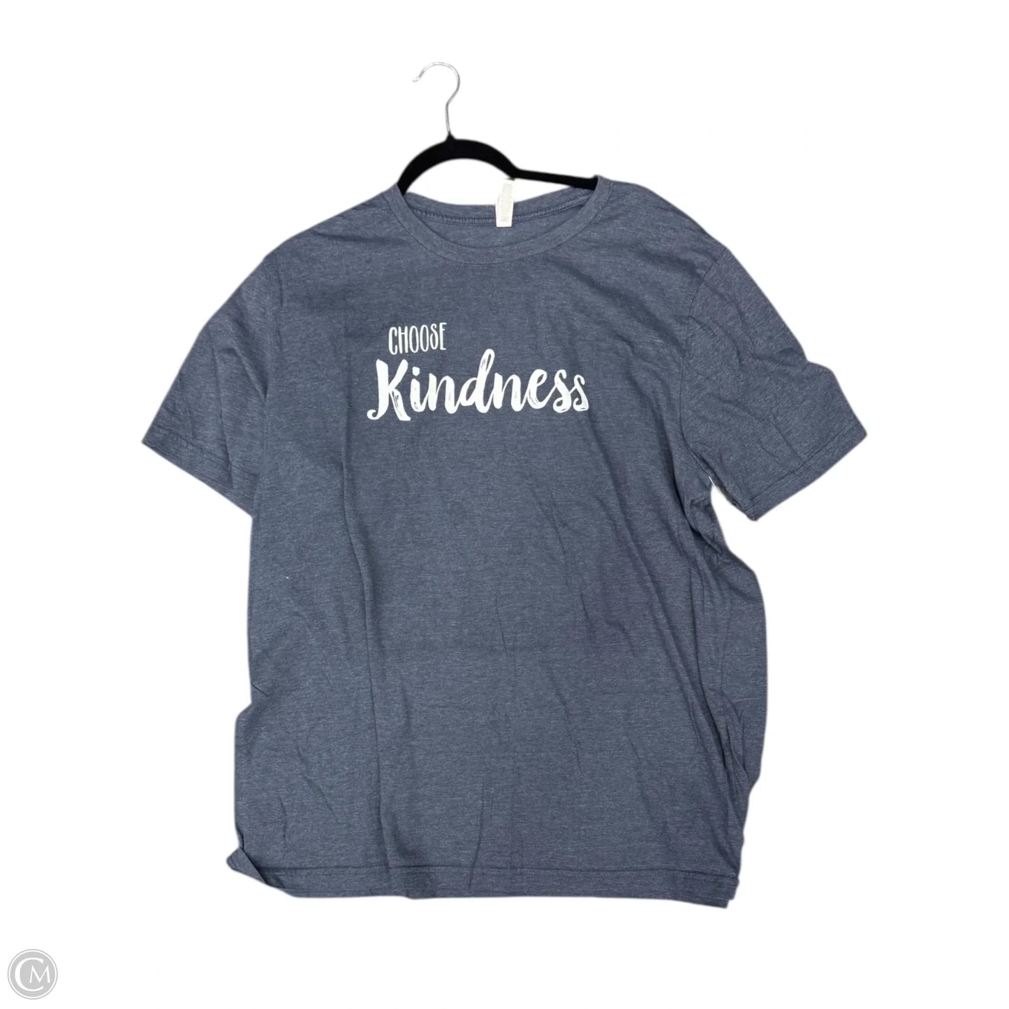 Top Short Sleeve By Bella + Canvas In Blue, Size: 2