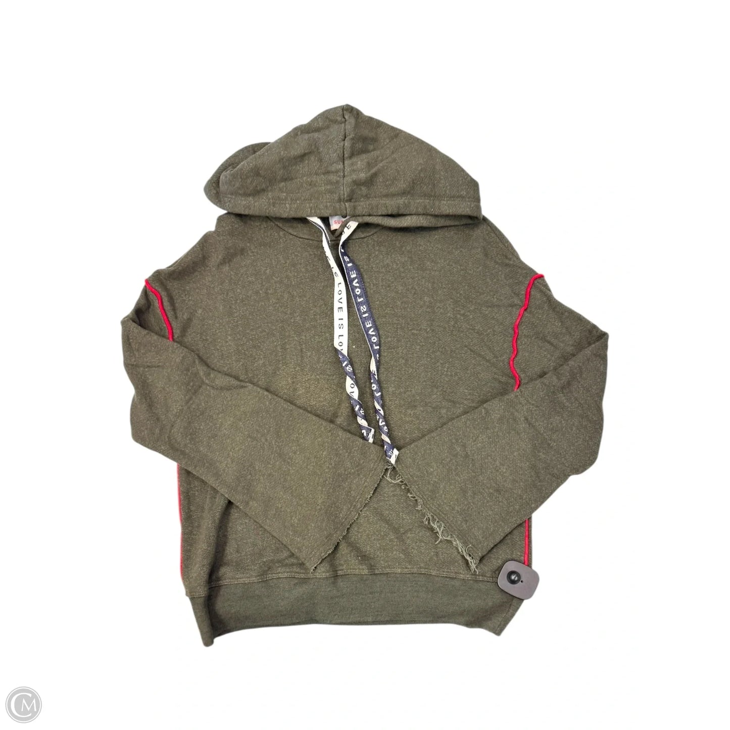 Sweatshirt Hoodie By Sundry In Green, Size: S