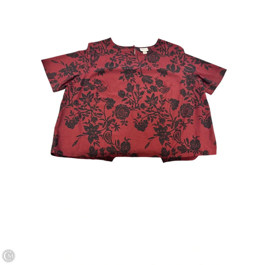 Top Short Sleeve By Ava & Viv In Floral Print, Size: 2x