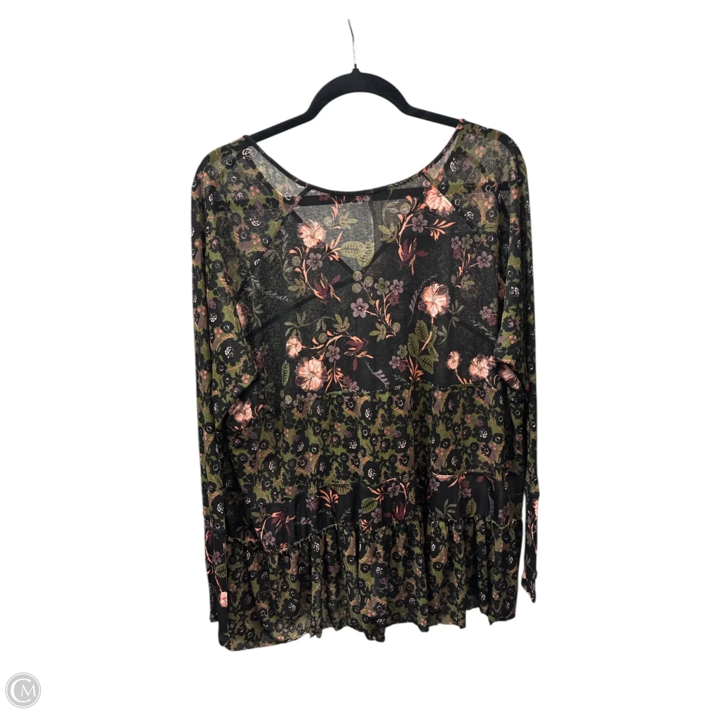 Top Long Sleeve By Free People In Floral Print, Size: Xs