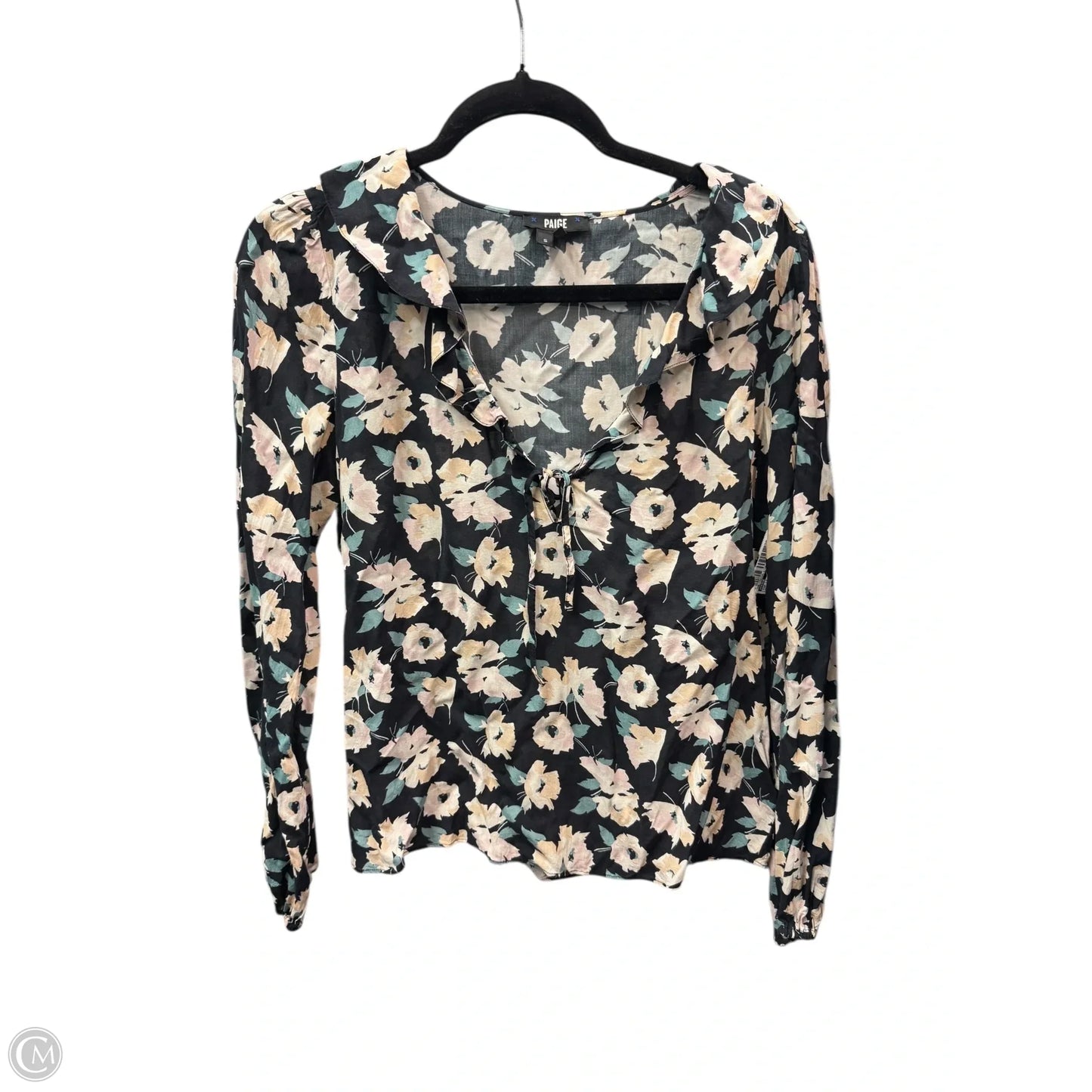 Top Long Sleeve By Paige In Floral Print, Size: S