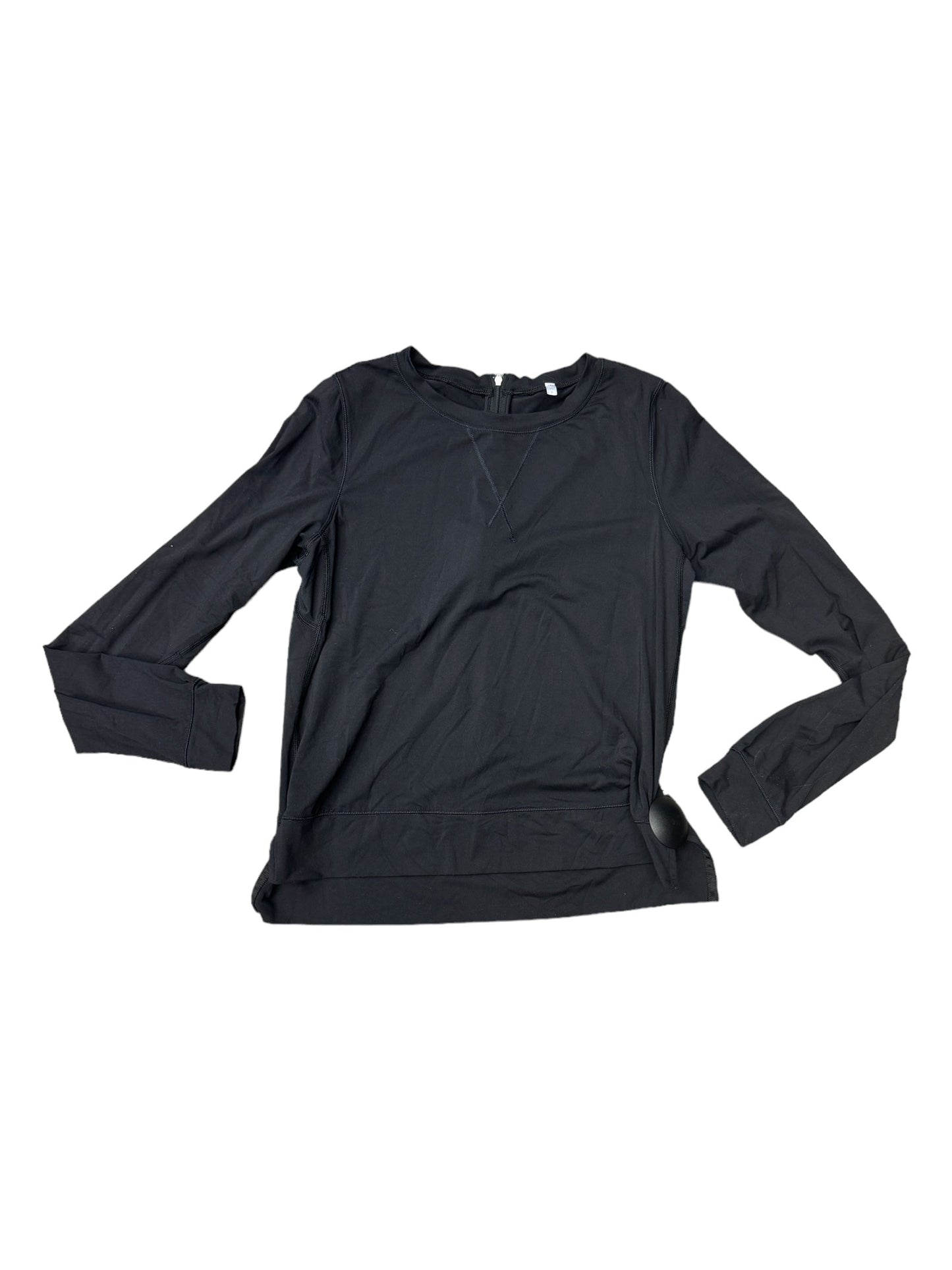 Black Athletic Top Long Sleeve Collar Lululemon, Size 6