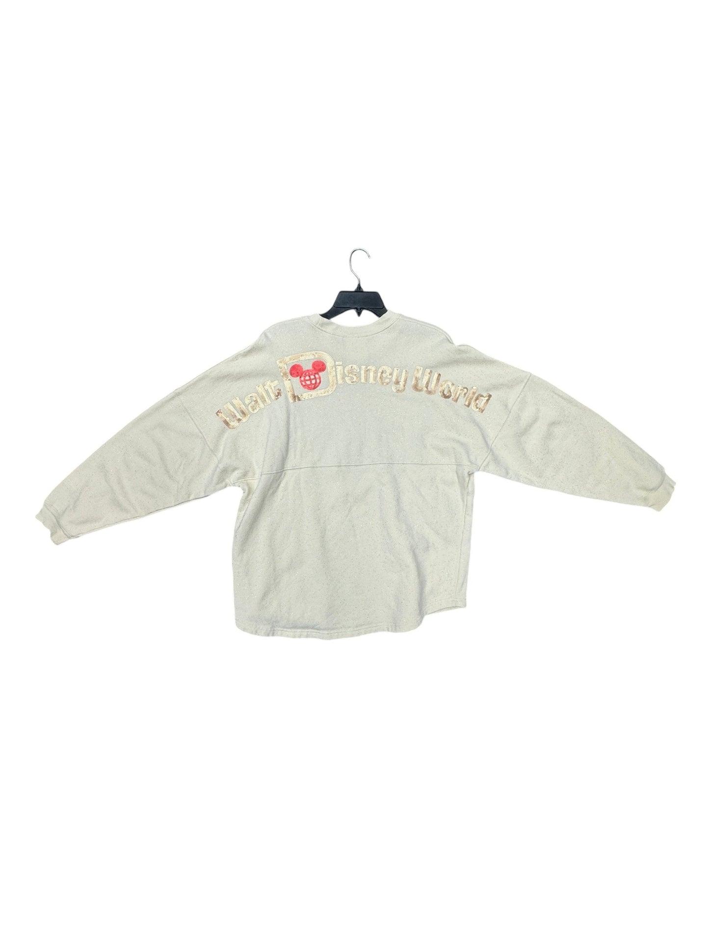 Sweatshirt Crewneck By Disney Store In Cream, Size: M