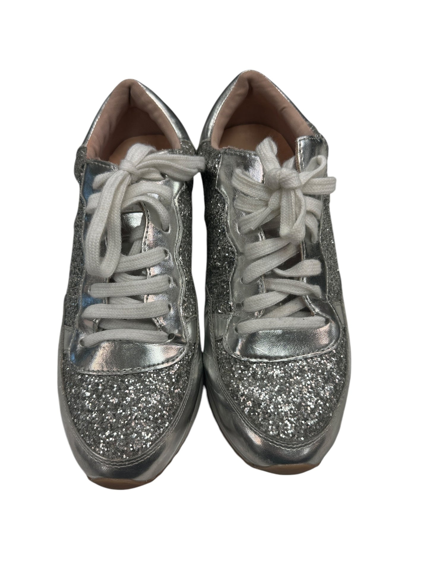 Shoes Sneakers By Kate Spade In Silver, Size: 8