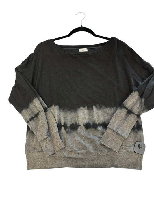 Top Long Sleeve By Sundry In Black & Grey, Size: S