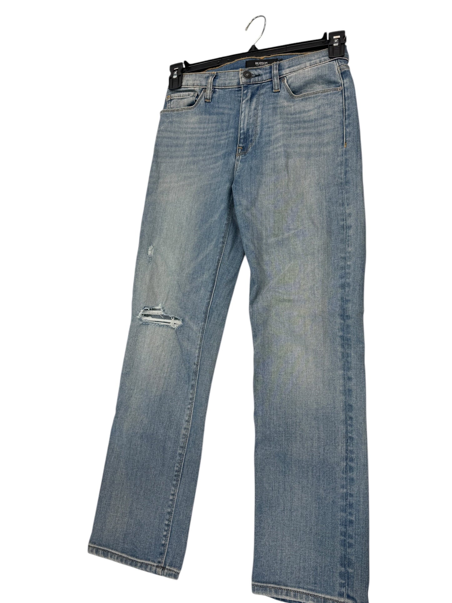 Jeans Straight By Hudson In Blue Denim, Size: 4