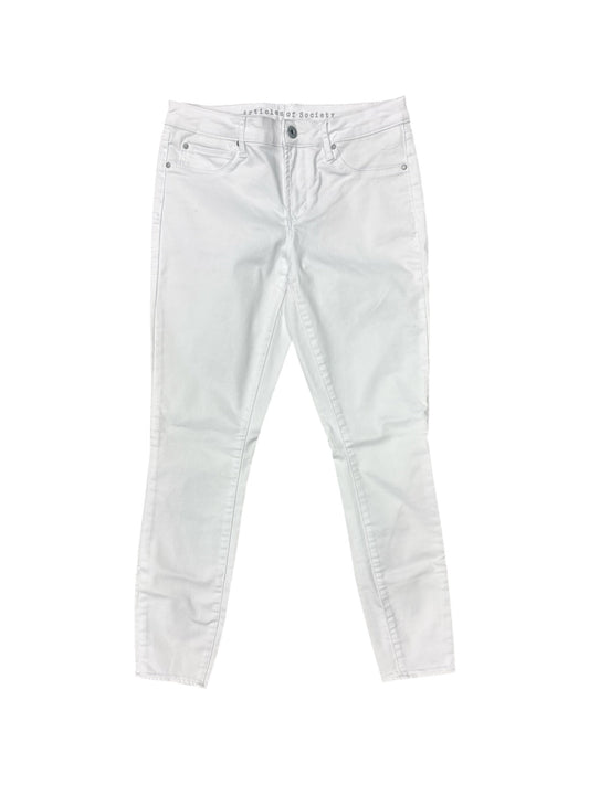 Jeans Skinny By Articles Of Society In White Denim, Size: 6