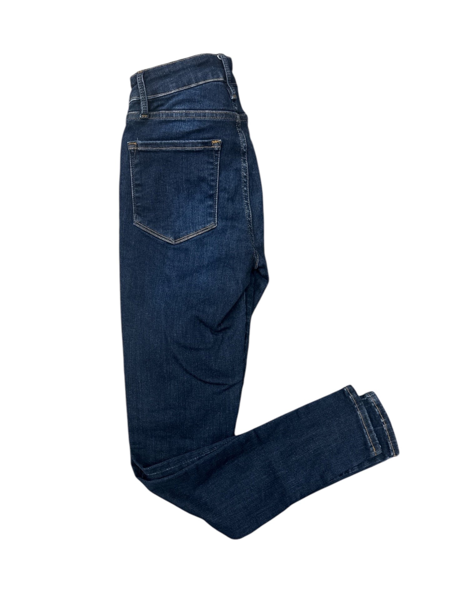 Jeans Skinny By Frame In Blue Denim, Size: 0