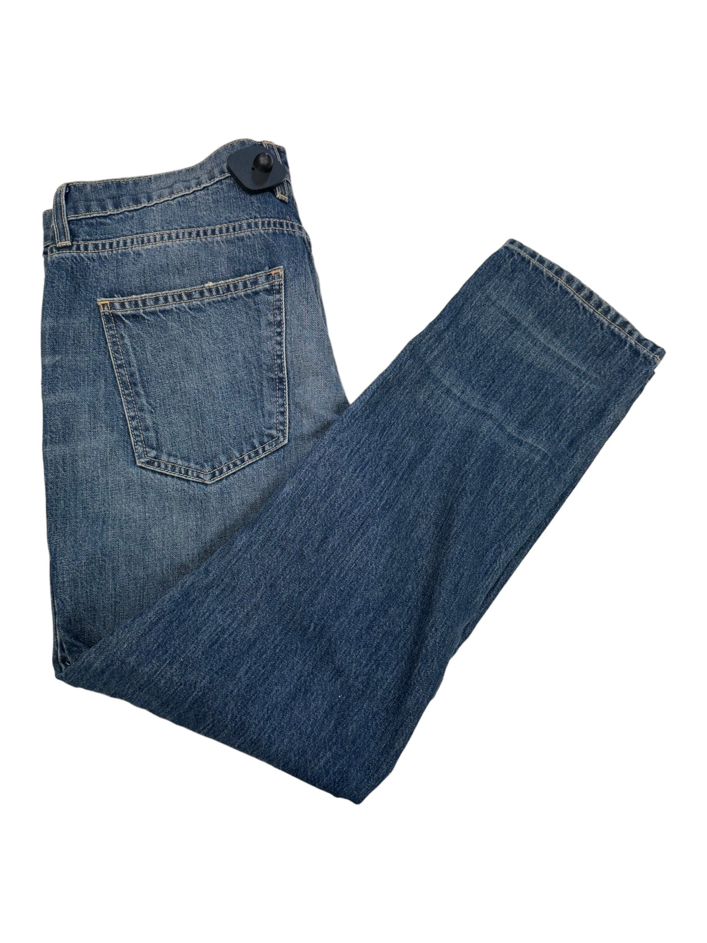 Jeans Straight By Current Elliott In Blue Denim, Size: 10